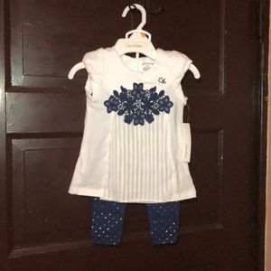 NWT Calvin Klein shirt and pants set size 12 m